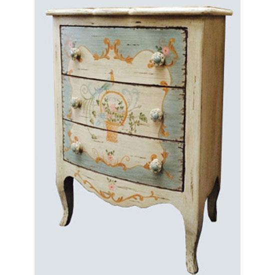 French Hand Painted Dresser In Duck Egg Blue Small Florentine